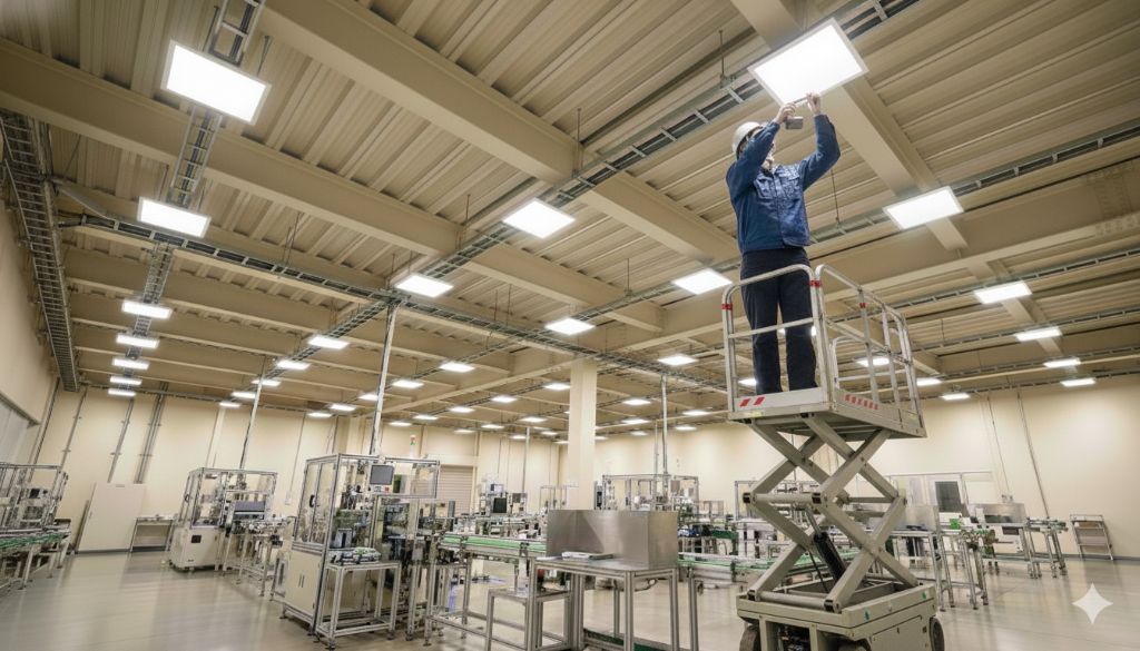 工場LED照明化工事